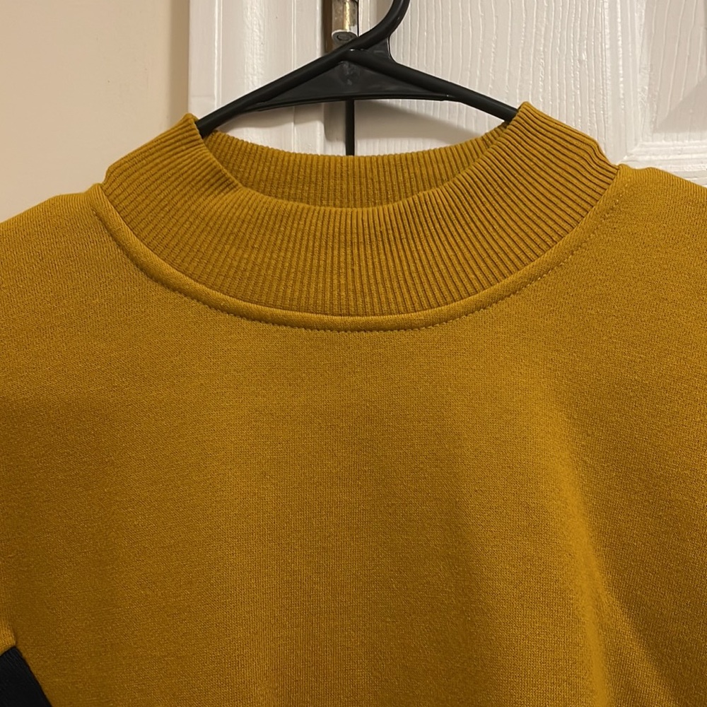 Patchwork Mock Neck Sweatshirt - image 5
